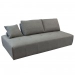 Cloud Lounge Seating Platform with Moveable Backrest Supports in Space Grey Fabric by Diamond Sofa