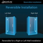 Unidoor-X 30 in. W x 72 in. H Frameless Hinged Shower Door in Satin Black