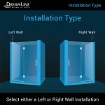 Unidoor-X 49 in. W x 72 in. H Frameless Hinged Shower Door in Brushed Nickel