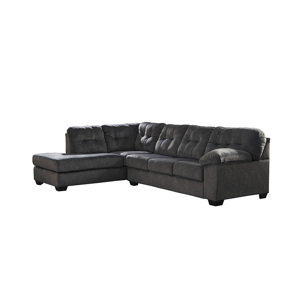 Signature Design by Ashley Accrington 2-Piece Right Side Facing Sofa Sectional in Granite Microfiber Signature Design by Ashley Accrington 2-Piece Right Side Facing Sofa Sectional in Granite Microfiber