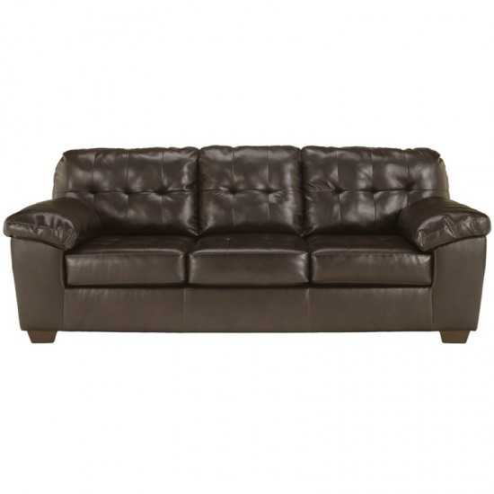 Signature Design by Ashley Alliston Sofa in Chocolate Faux Leather