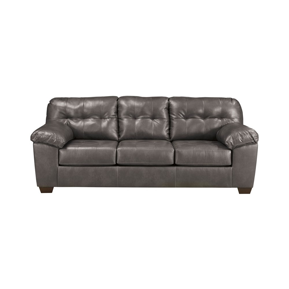 Signature Design by Ashley Alliston Sofa in Gray Faux Leather