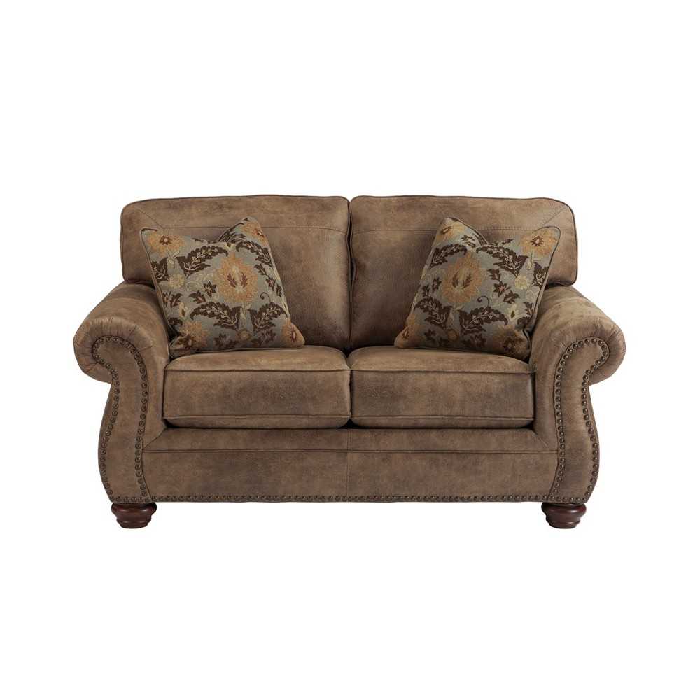 Signature Design by Ashley Larkinhurst Loveseat in Earth Faux Leather Signature Design by Ashley Larkinhurst Loveseat in Earth Faux Leather