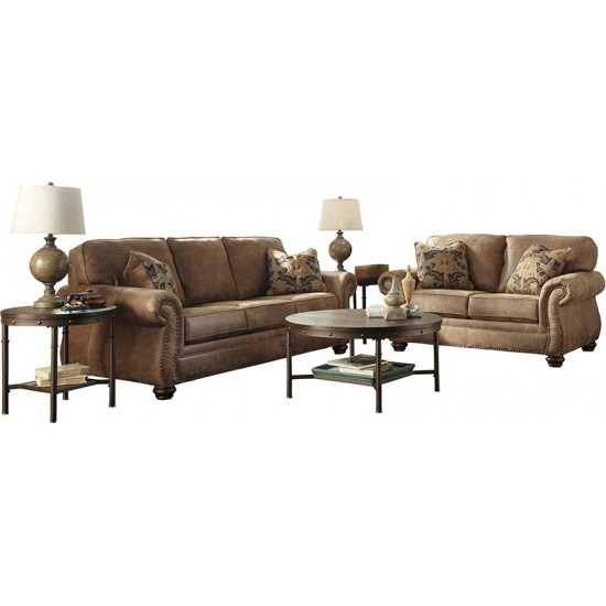 Signature Design by Ashley Larkinhurst Living Room Set in Earth Faux Leather