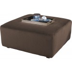 Signature Design by Ashley Jessa Place Oversized Ottoman in Chocolate Fabric