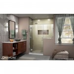 Unidoor-X 63-63 1/2 in. W x 72 in. H Frameless Hinged Shower Door in Chrome