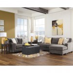 Signature Design by Ashley Hodan Living Room Set in Marble Microfiber