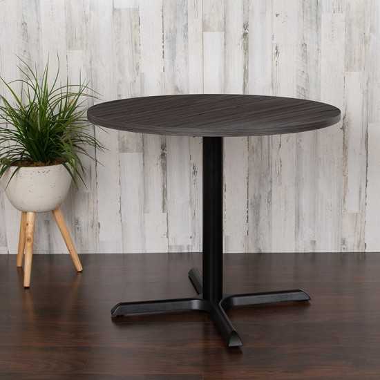 36" Round Multi-Purpose Conference Table in Rustic Gray