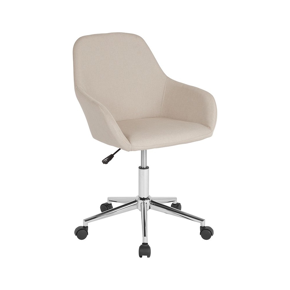 Cortana Home and Office Mid-Back Chair in Beige Fabric