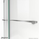 Essence 44-48 in. W x 76 in. H Frameless Bypass Shower Door in Brushed Nickel