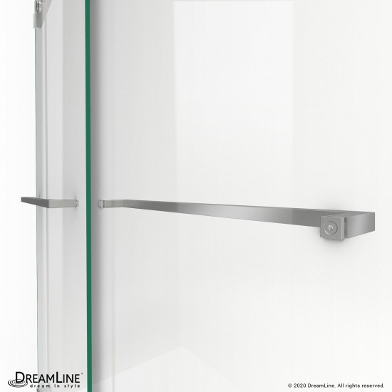 Essence 44-48 in. W x 76 in. H Frameless Bypass Shower Door in Brushed Nickel