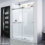 Essence 56-60 in. W x 76 in. H Frameless Bypass Shower Door in Chrome