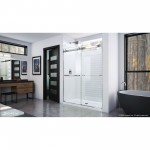 Essence 56-60 in. W x 76 in. H Frameless Bypass Shower Door in Chrome