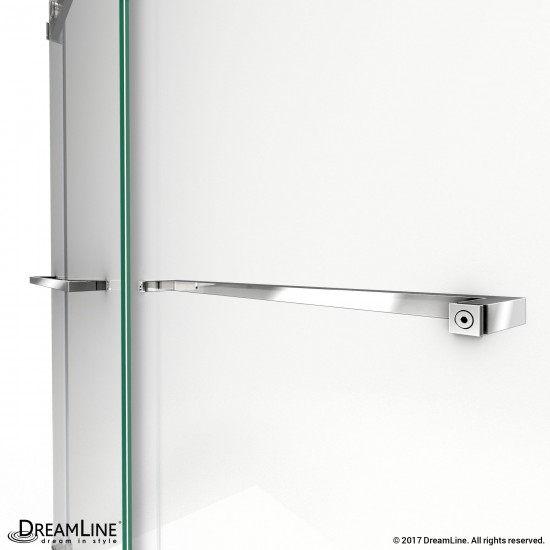 Essence 56-60 in. W x 76 in. H Frameless Bypass Shower Door in Chrome