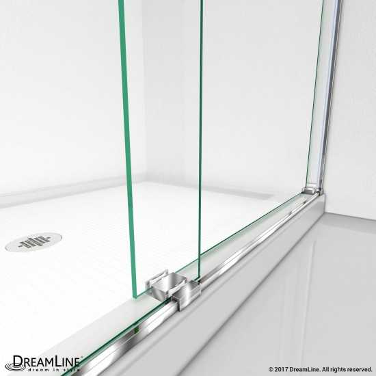 Essence 56-60 in. W x 76 in. H Frameless Bypass Shower Door in Chrome