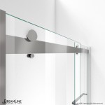 Essence 56-60 in. W x 76 in. H Frameless Bypass Shower Door in Brushed Nickel