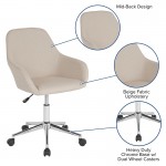 Cortana Home and Office Mid-Back Chair in Beige Fabric