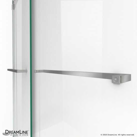 Essence 56-60 in. W x 76 in. H Frameless Bypass Shower Door in Brushed Nickel