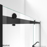 Essence 44-48 in. W x 76 in. H Frameless Bypass Shower Door in Satin Black