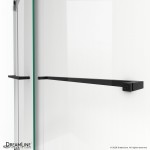 Essence 44-48 in. W x 76 in. H Frameless Bypass Shower Door in Satin Black