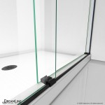 Essence 44-48 in. W x 76 in. H Frameless Bypass Shower Door in Satin Black