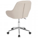 Cortana Home and Office Mid-Back Chair in Beige Fabric