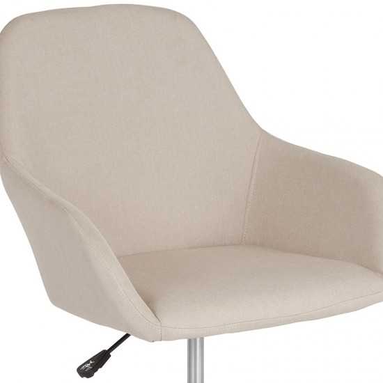 Cortana Home and Office Mid-Back Chair in Beige Fabric