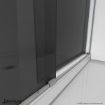 Essence 56-60 in. W x 76 in. H Frameless Smoke Gray Glass Bypass Shower Door in Brushed Nickel