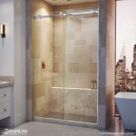 Enigma Air 44-48 in. W x 76 in. H Frameless Sliding Shower Door in Polished Stainless Steel