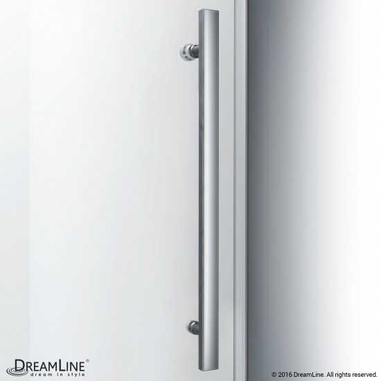 Enigma Air 44-48 in. W x 76 in. H Frameless Sliding Shower Door in Polished Stainless Steel