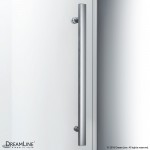 Enigma Air 56-60 in. W x 76 in. H Frameless Sliding Shower Door in Brushed Stainless Steel