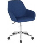 Cortana Home and Office Mid-Back Chair in Blue Fabric