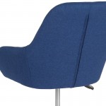 Cortana Home and Office Mid-Back Chair in Blue Fabric