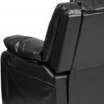 Harmony Series Black LeatherSoft Loveseat with Two Built-In Recliners