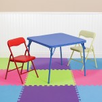 Kids Colorful 3 Piece Folding Table and Chair Set