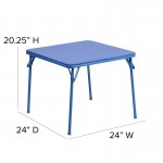 Kids Colorful 3 Piece Folding Table and Chair Set