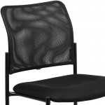 Comfort Black Mesh Stackable Steel Side Chair