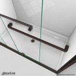 Encore 30 in. D x 60 in. W x 78 3/4 in. H Bypass Shower Door in Oil Rubbed Bronze and Left Drain White Base Kit
