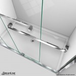 Encore 30 in. D x 60 in. W x 78 3/4 in. H Bypass Shower Door in Chrome and Left Drain Black Base Kit