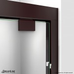 Encore 30 in. D x 60 in. W x 78 3/4 in. H Bypass Shower Door in Oil Rubbed Bronze and Right Drain Biscuit Base Kit