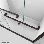 Encore 30 in. D x 60 in. W x 78 3/4 in. H Bypass Shower Door in Oil Rubbed Bronze and Right Drain Biscuit Base Kit