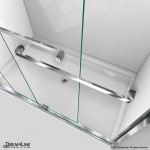 Encore 36 in. D x 60 in. W x 78 3/4 in. H Bypass Shower Door in Chrome and Left Drain White Base Kit