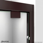 Encore 36 in. D x 60 in. W x 78 3/4 in. H Bypass Shower Door in Oil Rubbed Bronze and Left Drain White Base Kit