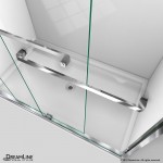 Encore 32 in. D x 48 in. W x 78 3/4 in. H Bypass Shower Door in Chrome and Center Drain Biscuit Base Kit