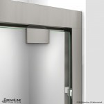 Encore 34 in. D x 48 in. W x 78 3/4 in. H Bypass Shower Door in Brushed Nickel and Center Drain White Base Kit