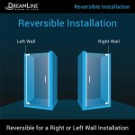 Elegance-LS 25 1/4 - 27 1/4 in. W x 72 in. H Frameless Pivot Shower Door in Satin Black