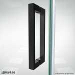 Elegance-LS 25 1/4 - 27 1/4 in. W x 72 in. H Frameless Pivot Shower Door in Satin Black