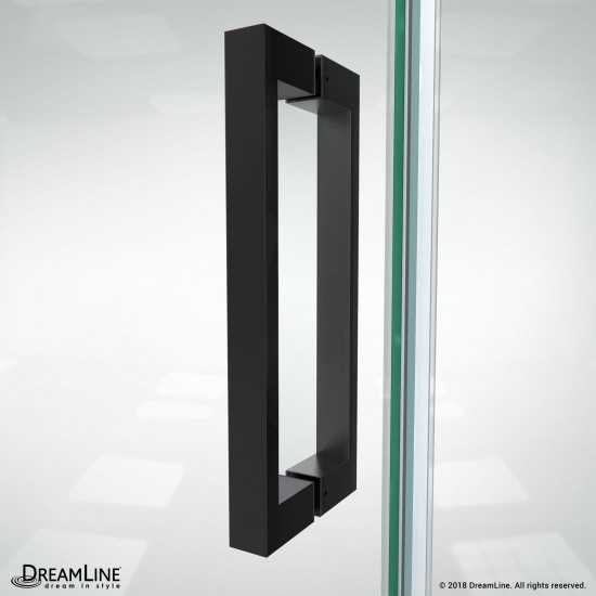 Elegance-LS 25 1/4 - 27 1/4 in. W x 72 in. H Frameless Pivot Shower Door in Satin Black