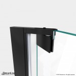 Elegance-LS 25 1/4 - 27 1/4 in. W x 72 in. H Frameless Pivot Shower Door in Satin Black