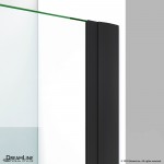 Elegance-LS 25 1/4 - 27 1/4 in. W x 72 in. H Frameless Pivot Shower Door in Satin Black